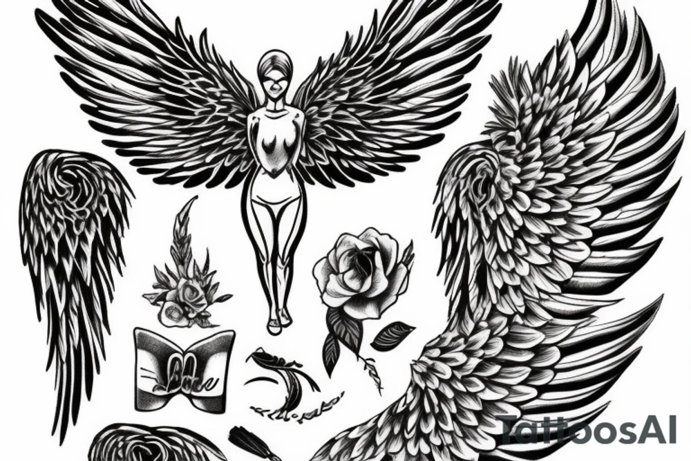 Angel wing tattoo idea