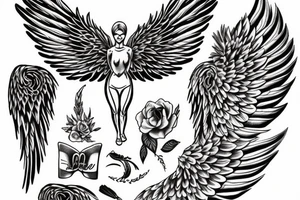 Angel wing tattoo idea