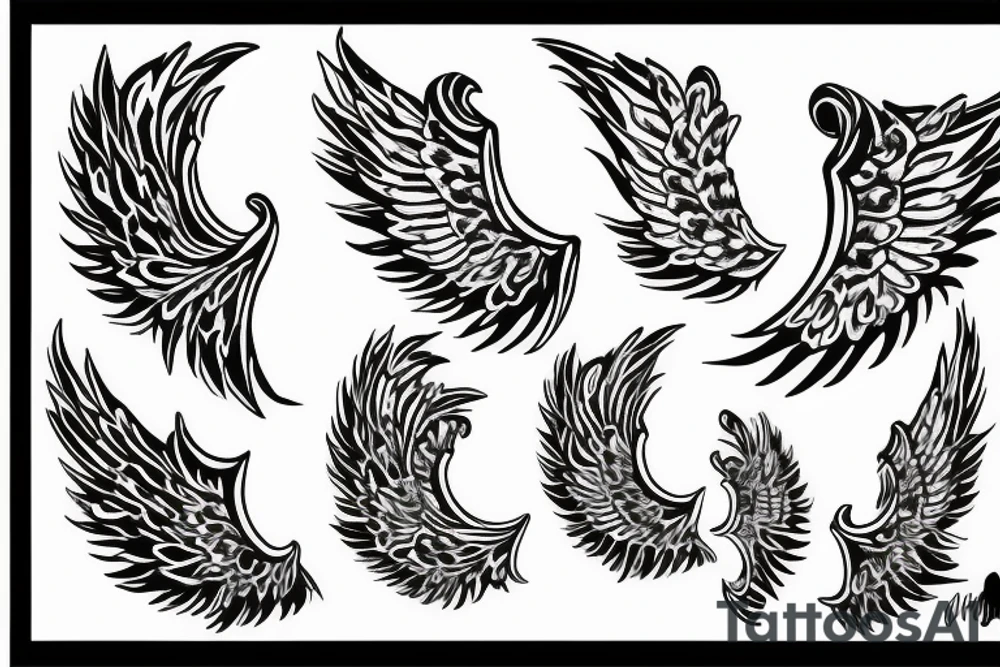 Angel wings from a rose tattoo idea