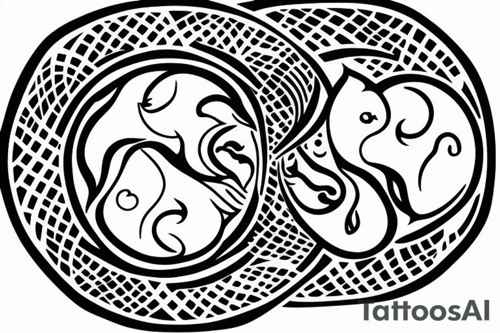 Ying Yang fox twins
White fox + red fox side of thigh tattoo idea