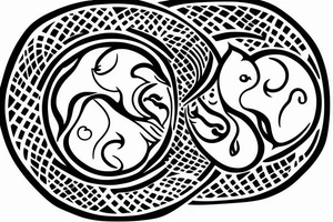 Ying Yang fox twins
White fox + red fox side of thigh tattoo idea