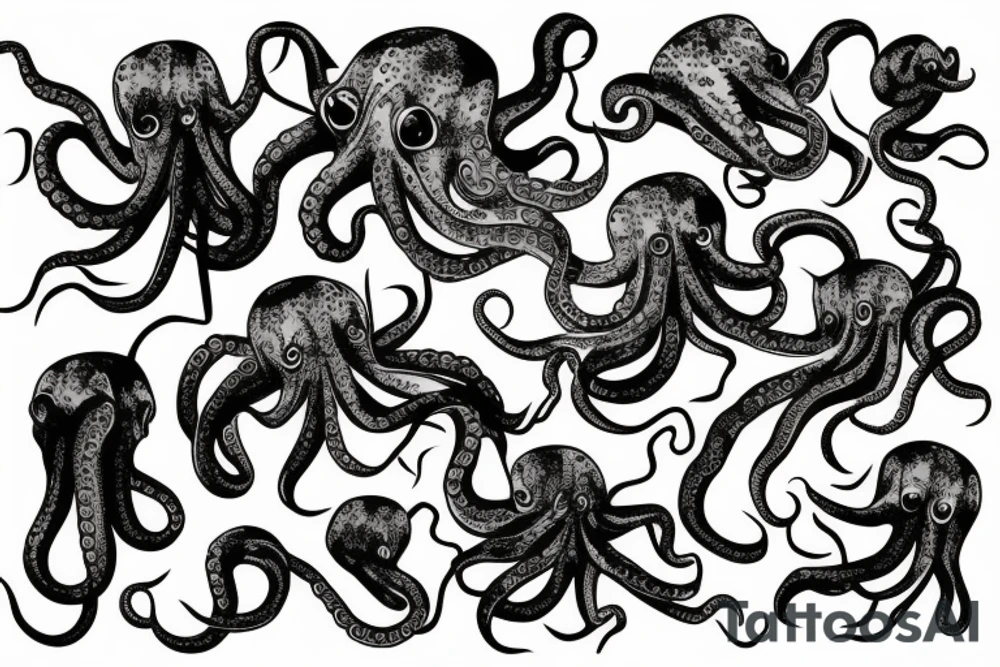 octopus on the back of the hand tattoo idea