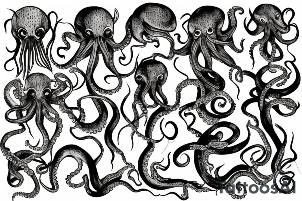 octopus on the back of the hand tattoo idea