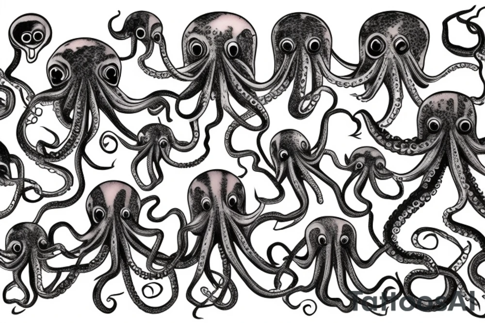 horror octopus on the back of the hand tattoo idea