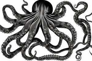 japanese horror octopus tattoo idea