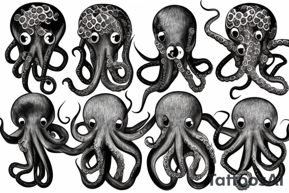 japanese horror octopus tattoo idea