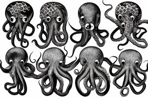 japanese horror octopus tattoo idea