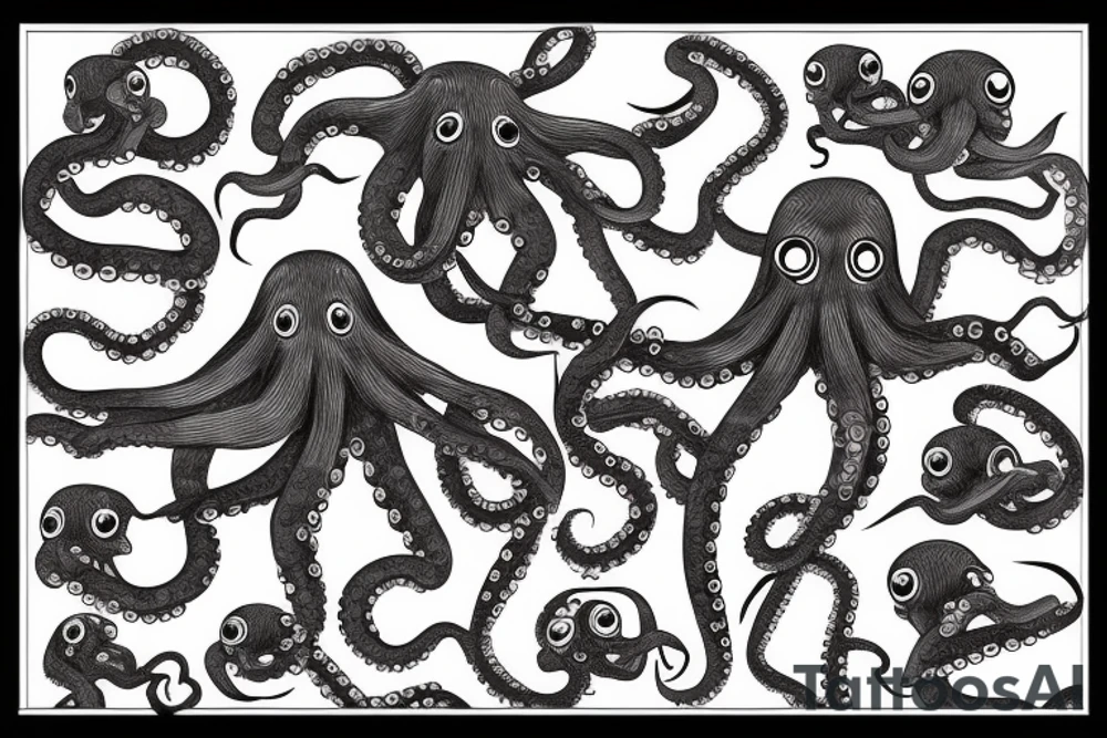 japanese horror octopus tattoo idea