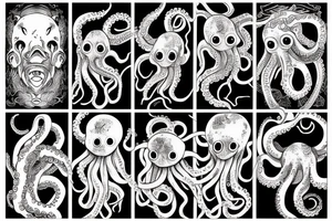 japanese horror octopus tattoo idea