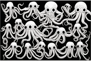 japanese horror octopus tattoo idea