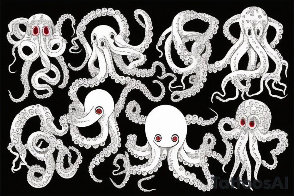 japanese horror octopus tattoo idea