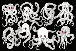 japanese horror octopus tattoo idea