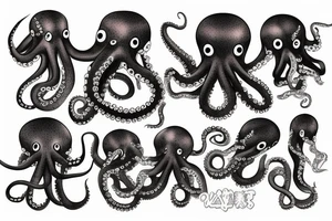 japanese mutated octopus tattoo idea