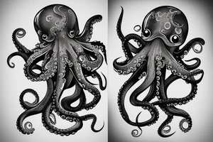 japanese mutated octopus tattoo idea