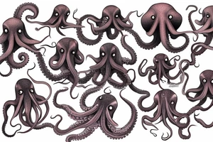 japanese mutated octopus tattoo idea