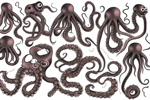 mutated octopus tattoo idea