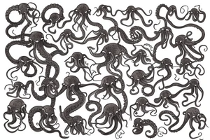mutated octopus tattoo idea