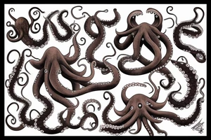 mutated octopus tattoo idea