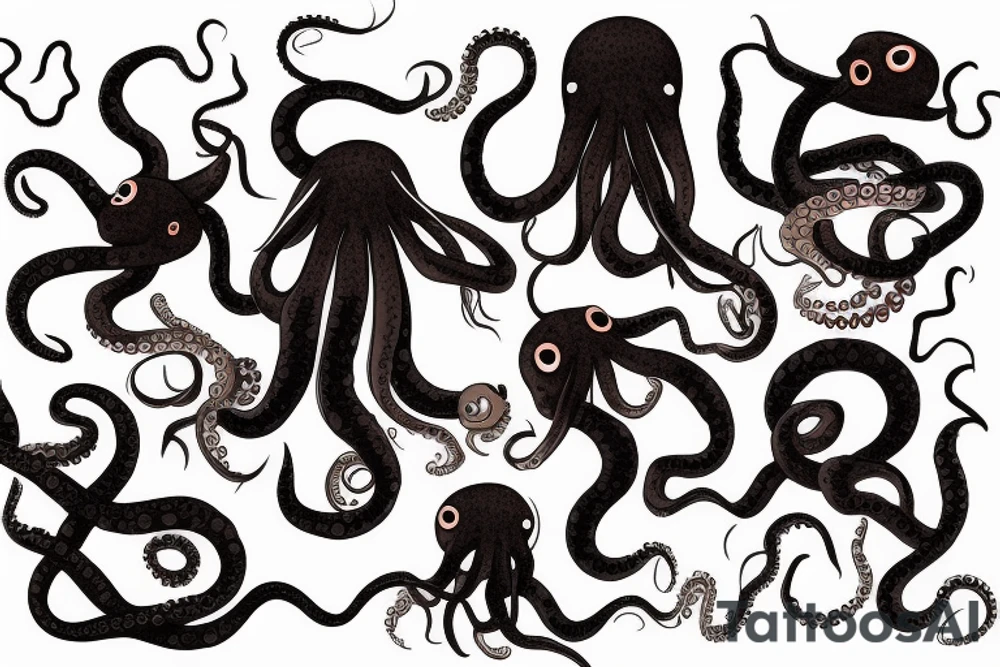 mutated octopus tattoo idea