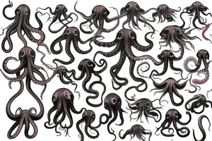 mutated octopus tattoo idea