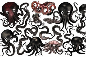 mutated octopus tattoo idea