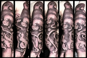 mutated octopus tattoo idea