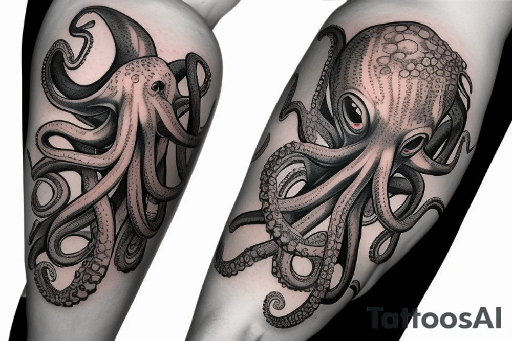 mutated octopus tattoo idea