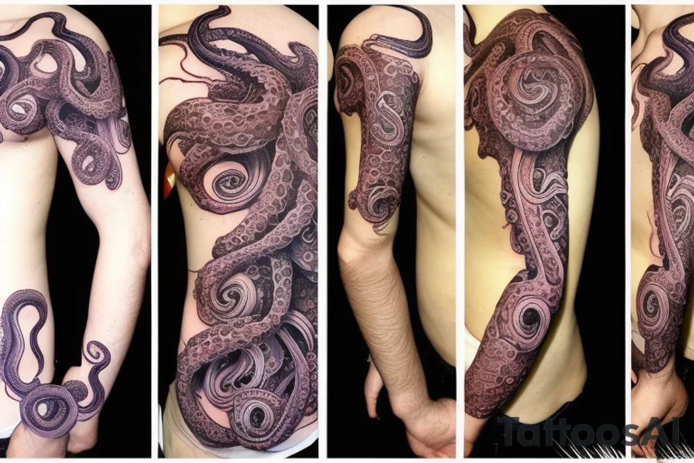 mutated octopus tattoo idea