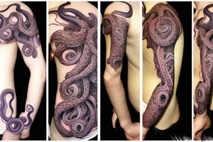 mutated octopus tattoo idea