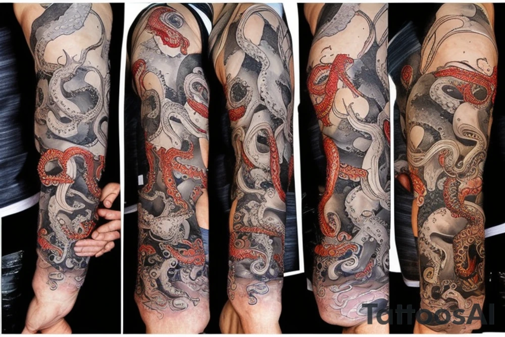 mutated octopus tattoo idea
