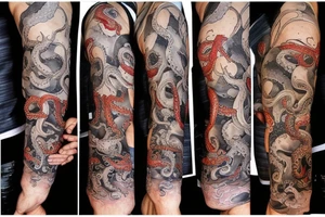 mutated octopus tattoo idea