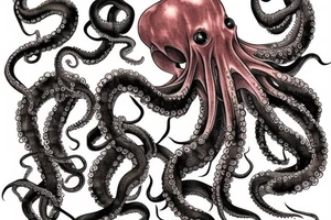 mutated octopus tattoo idea