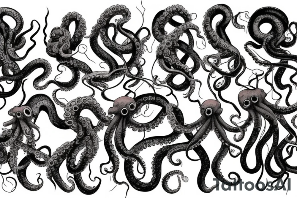 mutated octopus tattoo idea