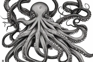 mutated octopus tattoo idea