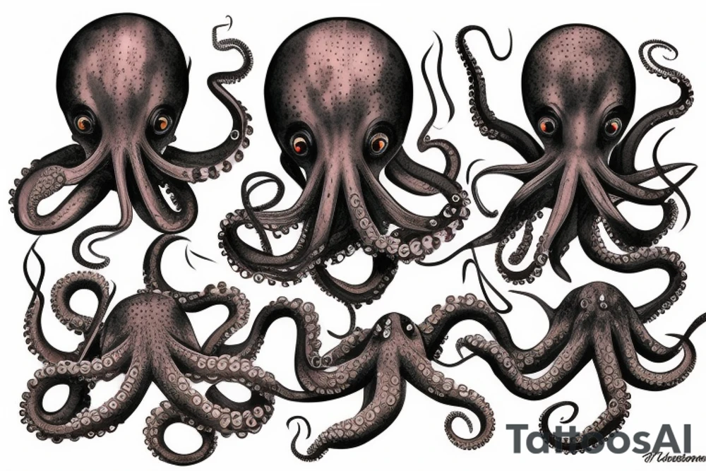 mutated octopus tattoo idea