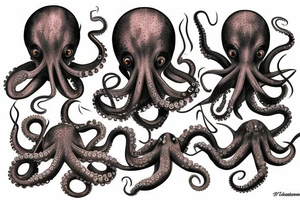 mutated octopus tattoo idea