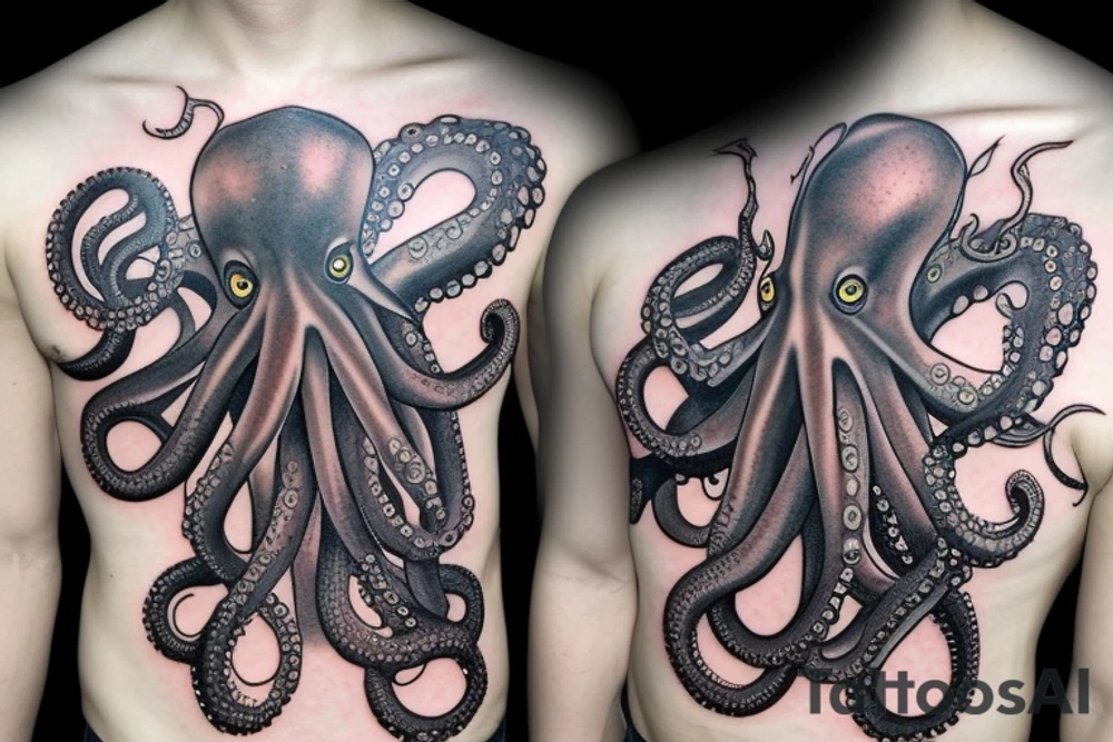 mutated octopus tattoo idea