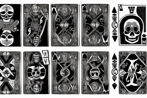 Skeleton king playing card tattoo idea