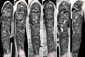 Realistic skeleton king tattoo idea