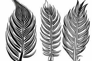 A silver fern and welding torch tattoo idea