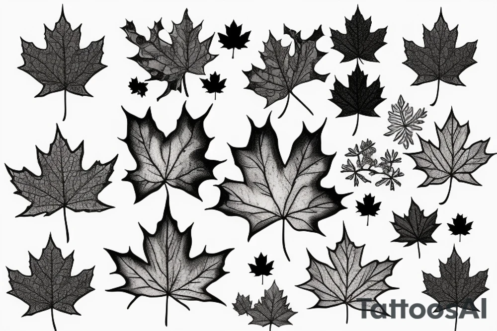 Maple leaf tattoo idea
