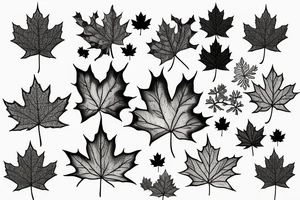 Maple leaf tattoo idea