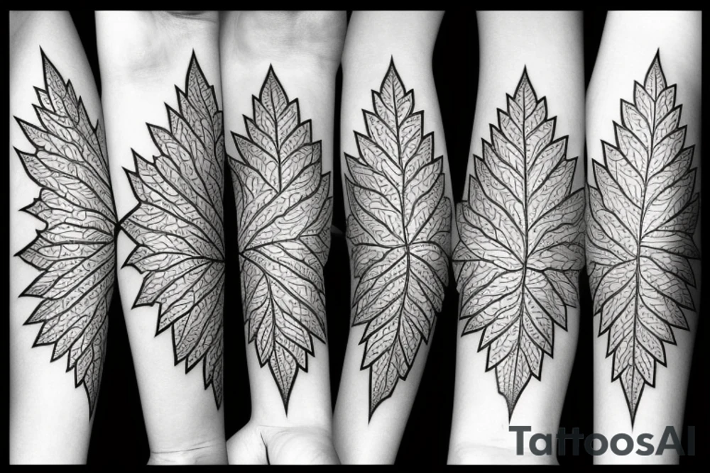 Maple leaf tattoo idea