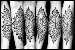Maple leaf tattoo idea
