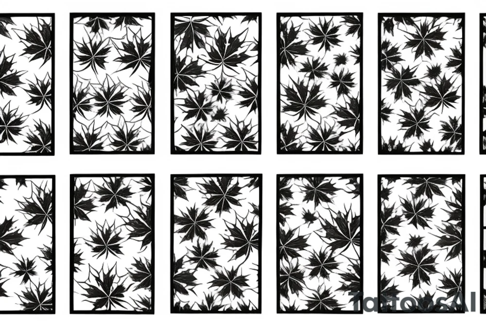 4 Maple leaf tattoo idea