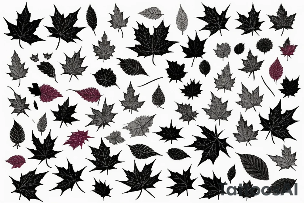 Maple leaves tattoo idea