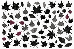 Maple leaves tattoo idea