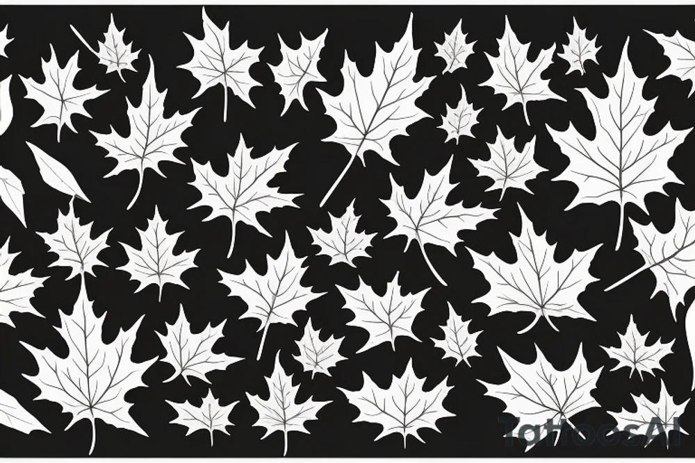 Maple leaves tattoo idea
