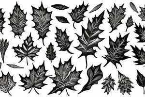 Maple leaves tattoo idea