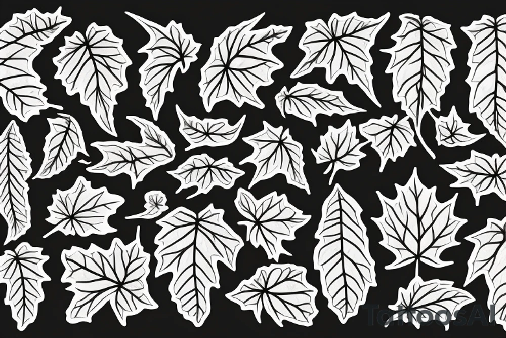 Maple leaves tattoo idea